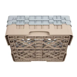 Gastronoble Cambro Gläserspülkorb Beige Mit 16 Fächern Max Glashöhe 13,3cm 19