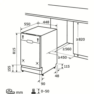 Exquisit Geschirrspüler EGSP9410-E-030D Inox | Einbaugerät, Vollintegriert | 10 Maßgedecke | Inox 19
