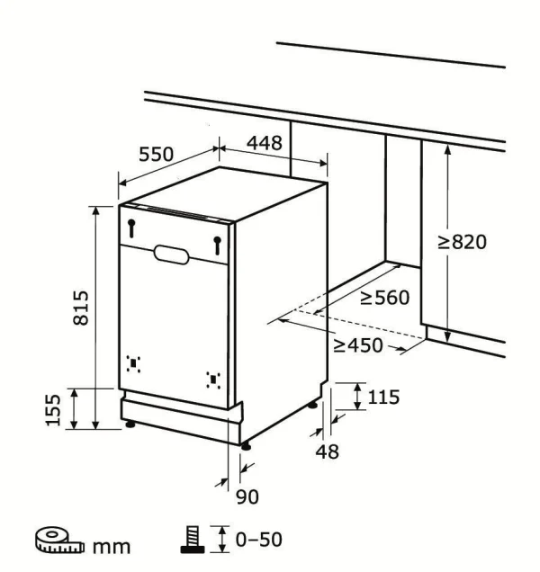 Exquisit Geschirrspüler EGSP9410-E-030D Inox | Einbaugerät, Vollintegriert | 10 Maßgedecke | Inox 7