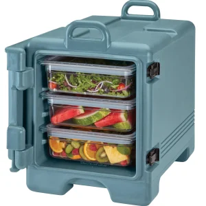 Cambro ULTRA PAN CARRIER® Thermobehälter 34 Liter, Isolierbehälter Für 3x GN1/1-100mm Schalen, Schieferblau, 1 Stück Im Karton – UPC300401 21