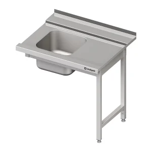 Stalgast Edelstahl Zulauftisch Mit Becken Auf 2 Beinen, 1000 Mm Breit, Anbauseite Links 11