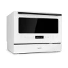 Klarstein Azuria Geschirrspülmaschine 1380W 6,5L 6 Gedecke Schwarze Glasfront Weiß 23