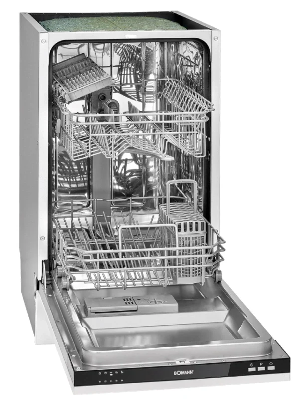 Null Bomann Gspe 7415 VI Geschirrspüler 45cm Vollintegriert 9 Gedecke 7