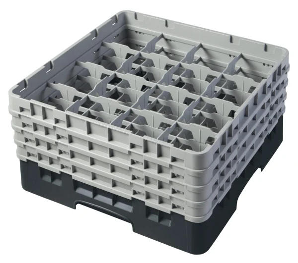 Cambro Camrack® 16-Fächer – Spülkorb Mit 4 Extender 500 X 500 X 267 Mm, 1 Stück Im Karton – 16S900110 3