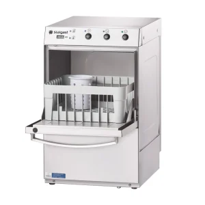 Null Gläserspülmaschine Universal Edelstahl Inkl. Klarspülmittelpumpe, 230V 400x400mm 19